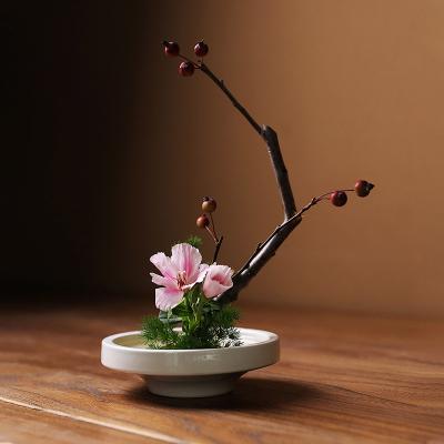 China Viable Kenzan Chinese Style Flower Arrangement Vessels Flower Simple Vessels Ceramic Channels Bases Tea Mat Flower Pots for sale