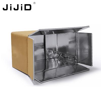 China JiJiD Recyclable Wholesale Reusable Aluminum Corrugated Cardboard Cooler Insulated Box For Dried Fruit for sale