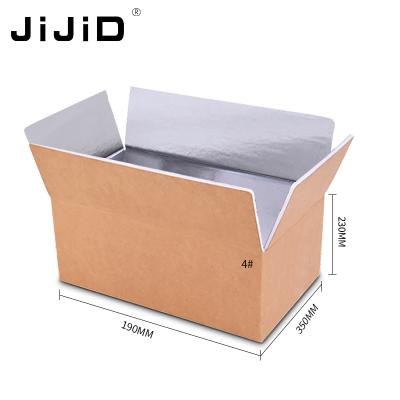 China JIJID Disposable 4# Shipping Thermal Box For Seafood Delivery Insulation Box For Fruit Meat 350*190*230MM for sale