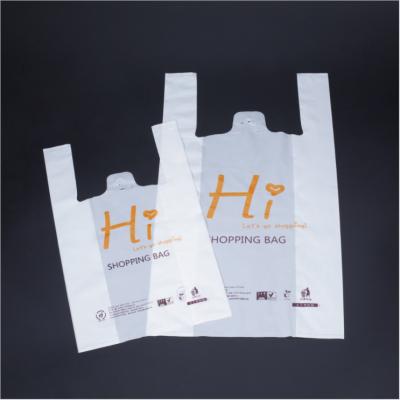 China Cornstarch Biodegradable Bioplastic Biodegradable JiJiD T-shirt Plastic Bag Cheap Plastic Shopping Bags for sale