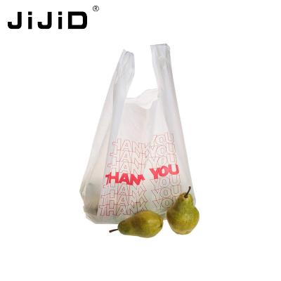 China JiJiD Recyclable Clear Plastic Shopping Carry Bag for sale