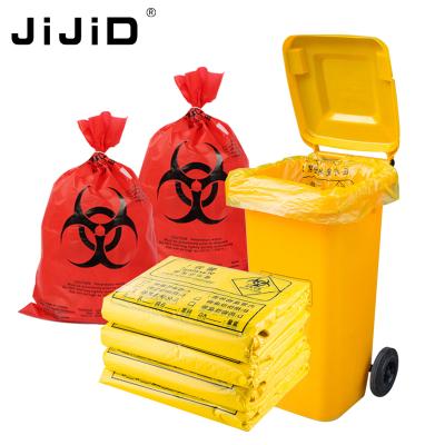 China JiJiD Hospital Use Recyclable Biohazard Bags Red Autoclavable Medical Waste Bags 13 Gallon Waste Bag for sale