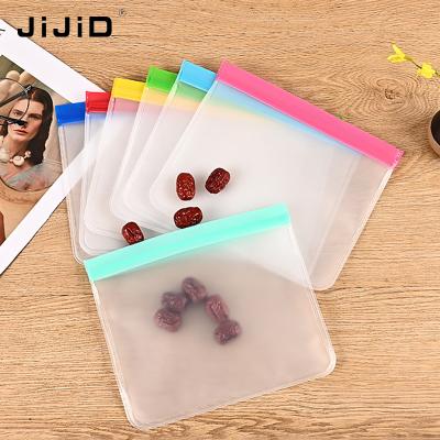 China JiJiD Reusable Moisture Proof Silicone Refrigerator Bag Food Storage Container Silicone Soup Freezer Fresh Seal Bag With Ziplock for sale