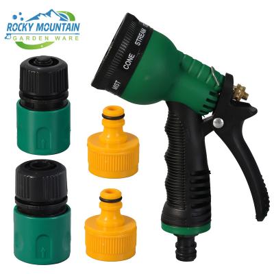 China Variable Flow Controls 8 Patterns Garden Hose Nozzle,Water Hose Nozzle Heavy Duty High Pressure Garden Sprayer for Car Wash W/ Quick Connector 1/2 Inch for sale