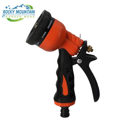 China Variable Flow Controls 8 in 1 Multi-functional Garden Hose Nozzle Watering Spray High Pressure Water Sprinkler With 8 Patterns for sale