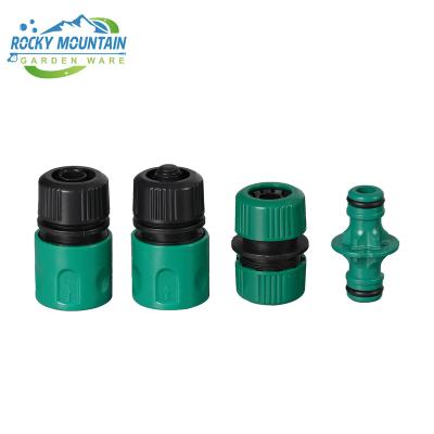 China Variable Flow Controls 4Pcs Garden Hose Extender Fitting Set - Two Way Connector I Coupler for two quick connectors I Quick-release for sale