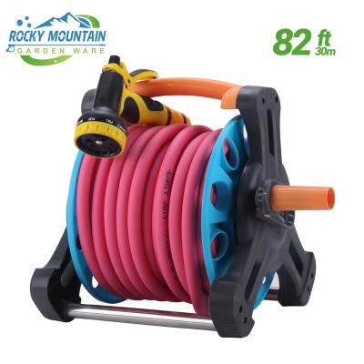 China Flexible Retractable Garden Hose Reel 82ft x 1/2