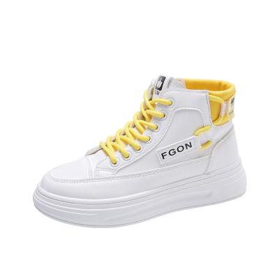 China 2021 women's flat sports shoes women's platform new high-top white shoes autumn fashion trend for sale