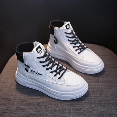 China 2021 white casual shoes high top women's casual school shoes platform shoes for sale