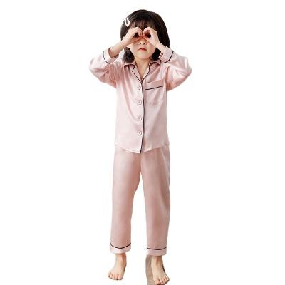 China Toddler Kids Girls Silk Ivory White Color Pajamas 100% Natural Silk Kids Pajamas Sets QUICK DRY Baby for sale