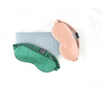 China Large Size Eye Mask Sleeping Circles 19mm 22mm Silk Eye Mask Dark High Quality 100% Silk Pillow Case for sale