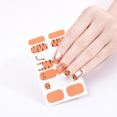 China Cute Cartoon Waterproof Nail Art Sticker Waterproof Nail Wraps Nail Decorative for sale