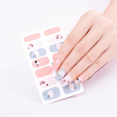 China Multiple Color Finger Nail Sticker Waterproof Cute Nail Art Stickers Decals Decorations Glitter Nail for sale