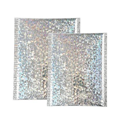 China WaterproofHolographic Waterproof Mailing Bubble Mailer Bags For Apparel Custom Logo for sale