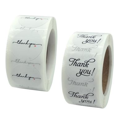 China Scratch Off Custom Printed White Label Wraps Packaging Label Thank You Stickers Roll for sale