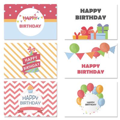 China Customized Wholesale 6pcs Cartoon Happy Birthday Packaging Custom Cards For Kids Cute Animals Thank You Greeting Card for sale