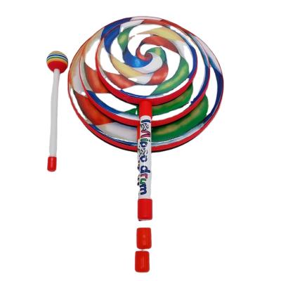 China Educational Musical Instruments Children Drum Hand Lollipop Toy Percussion Instruments Plastic for sale