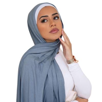 China Long Fashion Hijab Tank Top Scarf Cotton Stretchy Modal Shawl Scarves Muslim Prayer Jazz Hijabs Customize Scarf Luxury for sale