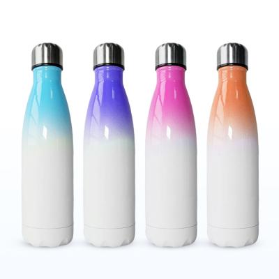 China Sustainable Water Bottle 500ml Custom Drinks Sublimation Bottles Stainless Steel Water Bottle Double Wall Vacuum Insulated Stainless Steel for sale