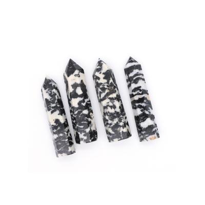 China Europe Wholesale Price High Quality Natural Crystal Point Polished Zebra Jasper Point For Home Decoration for sale