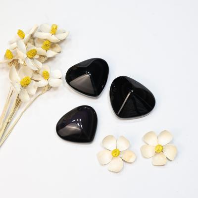 China China Good Selling Natural Gemstone Crystal Heart Polished Feng Shui Rainbow Obsidian Heart For Healing for sale