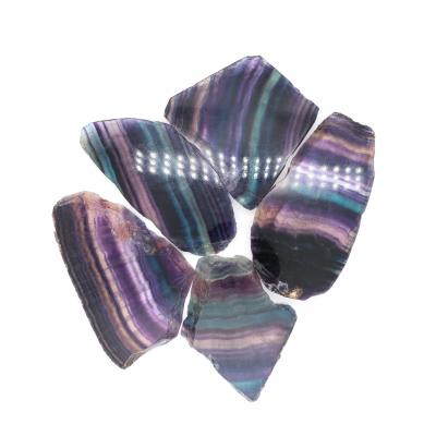 China Europe Good Selling Bulk Natural Rainbow Fluorite Crystal Healing Gemstone Crystals Slab For Holiday Decoration for sale