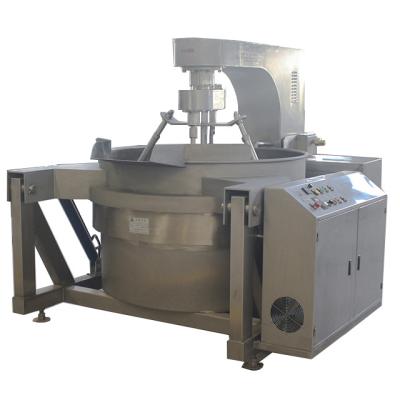 China Vegetable Processing Plant Gas / Induction Heating Jacketed Cooking Kettle With Stirrer for sale