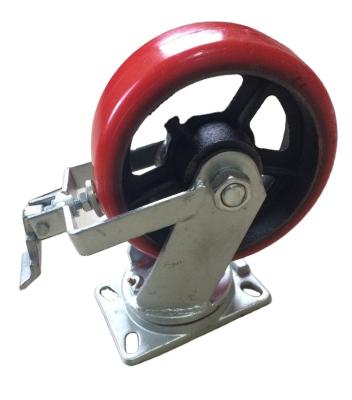 China swivel & Heavy Duty PU Rigid Industrial Caster for sale