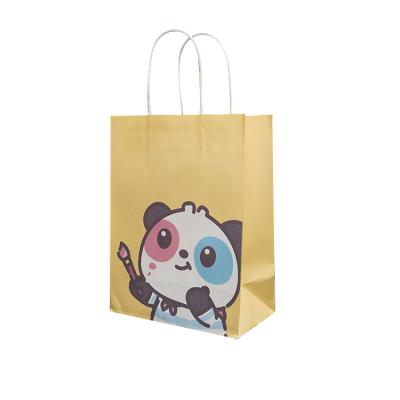 China Recycled Materials Eco-friendly Custom Logo Brown White Black Paper Handle Bag for Shopping Gift Jewelry Packaging for sale