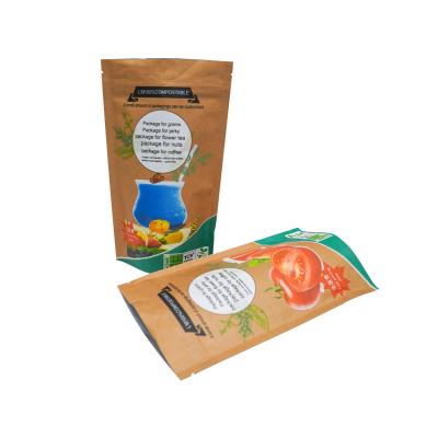 China Bio-degradable Biodegradable recycled customized stand up pouches dry food packaging for sale