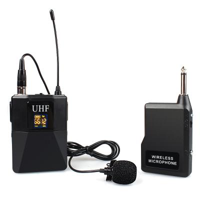 China Handheld Microphone Wireless Lapel Microphone with UHF 48 Channels for Camera Phone Teacher Interview Church Streaming Wireless Microphone for sale