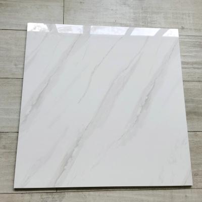 China Rustic Ceramic Stoneware Porcelain Floor Tiles White Tiles And Marbles Tiles 60x60cm 8mm Carrara for sale