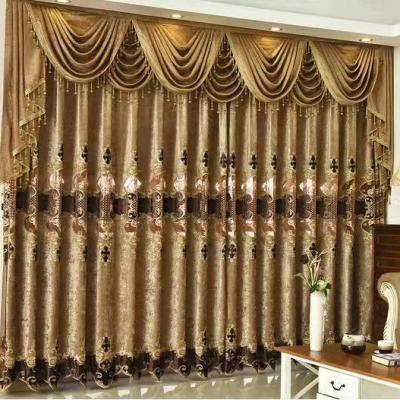 China European luxury high quality blackout curtains 3d landscape blackout curtains in blackout style for living room cortines curtain drapes for sale