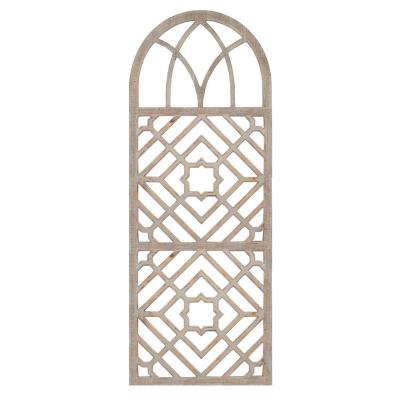 China Art Decor Custom antique specialty shapes decorative window frames for mansion hallways arched decorative cathedral window frames for sale