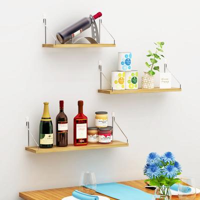 China Minimalist Dropshipping Products Wooden Shelf Wall Mounted Floating Shelves For Living Room for sale