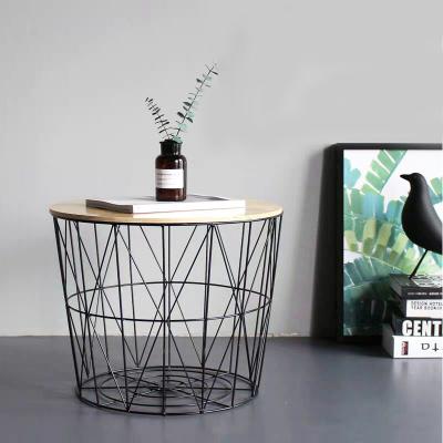 China Dropshipping Multifunctional Small Side Table With Storage Coffee Table Modern Metal Round Gold Nightstand Bed End Table For Living Room for sale