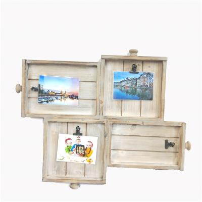 China Decorative 4 Section Note Board Picture Frame Shabby Picture Frame for sale