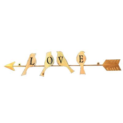 China Metal Arrow Bird Word Gold Metal Wall Decor for sale