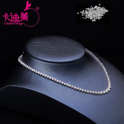 China Cadermay 5mm Moissanite Diamond Tennis Necklace Chain CLASSIC Round Brilliant Cut Jewelry for sale