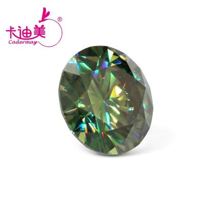 China Jewelry making Cadermay moissanite yellow green synthetic diamond VVS E-F loose stones 1.0ct in wholesale price from jewelry making for sale