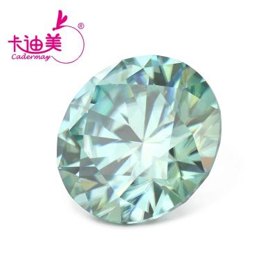 China Color Play or Fire Green Color Moissanite Synthetic Diamonds with GRA Certificate 2ct Loose Moissanite Gemstones for Jewelry Rings Necklace for sale