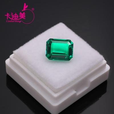 China / Wholesale Price Colombian Synthetic Emerald Emerald Hydrothermal Lab Grown Emerald Gemstones 4x6mm 6x8mm Rectangle for sale