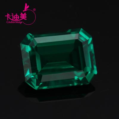 China Color Set or Fire Wholesale Price Rectangle Colombian Emerald 4x6mm Loose Synthetic Gemstones for Jewelry Making for sale