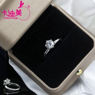 China Lab Developed Diamond Gold Solitaire Ring 1CT D SI1 HPHT CVD 6 CLASSIC 18K Claw Engagement Prong Setting Lab Developed Diamond Ring For Women for sale