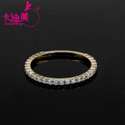 China Custom 18K Gold TRENDY 3/4 Eternity Ring Bands Round Brilliant Cut G VS 1.5mm HPHT Lab Developed Diamond Engagement Ring Wedding Gifts for sale