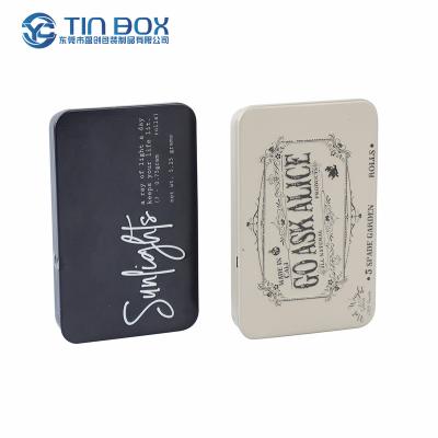 China Recyclable Metal Cr Sliding Lid Pre Rolled Tin Case With Paper Divider Food Grade Tin Cigarette Box for sale