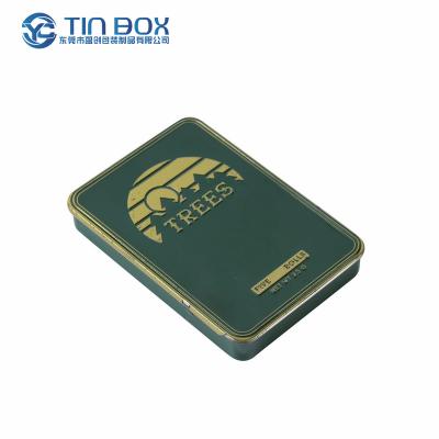 China Recycled Materials Waterproof Cigarette Case Child Resistant Packaging Child Resistant Tin Box Tin Metal Can Box Cr Square for sale