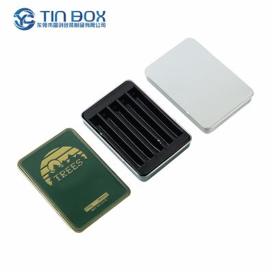 China Recycled Custom Airtight Tin Box All Metal Materials Cigarette Holder Child Proof 5 Pack Cr Closure Boxes With Metal Holder for sale