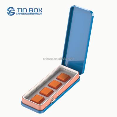 China Recycled Materials Wholesale Lip Balm Storage Colored Metal Can Square Tin Containers Eco Friendly Sliding Tin Box CR Tin Cans for sale