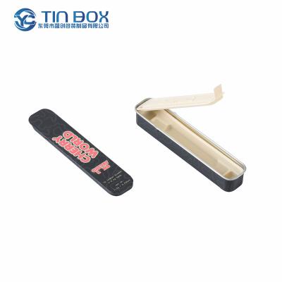 China Recyclable Child Resistant Mini Packaging Box Custom Printing Child Proof Pre Roll Tin Box Slide Can With Biodegradable Insert for sale